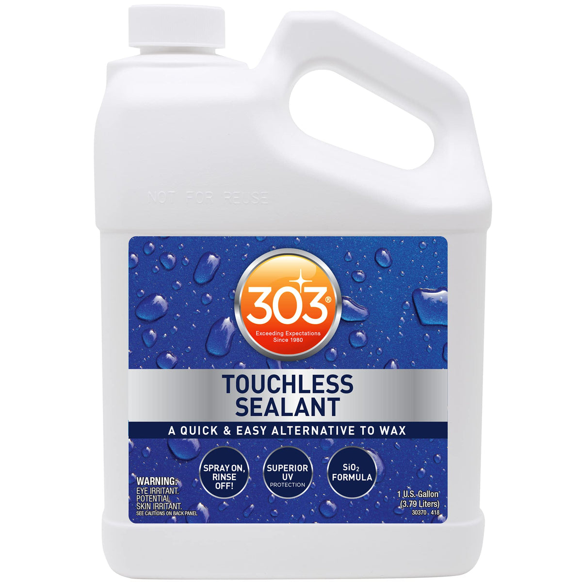 303 Products gallon front view showing refill packaging and capacity benefit