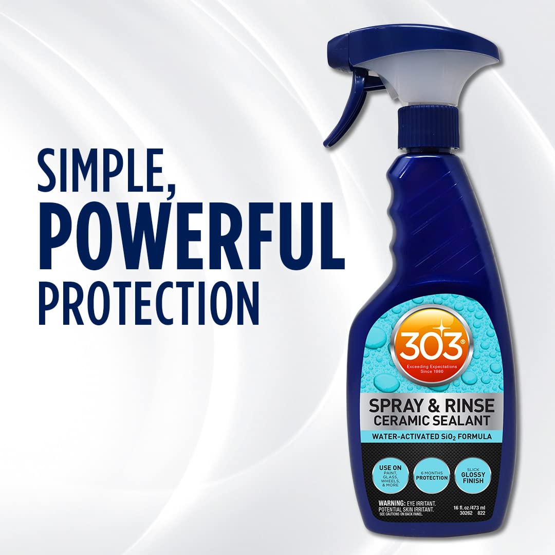 303 Products used on wheel and trim showing improved water repellency