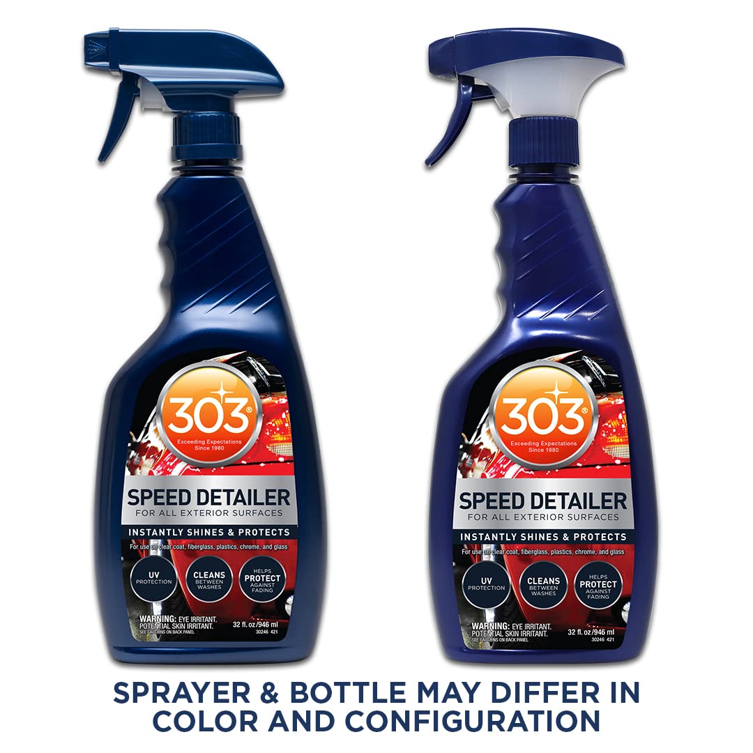 303 Products close-up label detail showing UV protection benefits