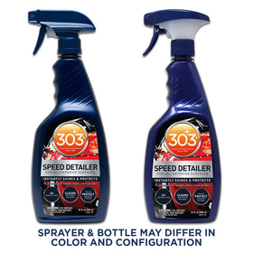 303 Products close-up label detail showing UV protection benefits