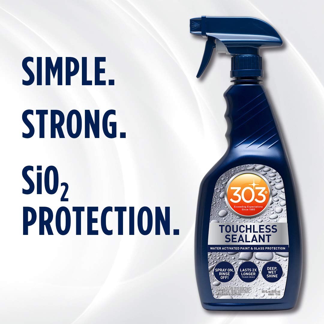 303 water beading on windshield showing enhanced repellency