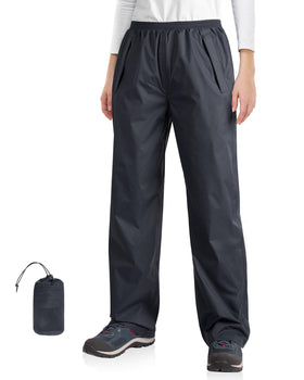 33,000ft front view of rain pants showing full waterproof coverage and fit