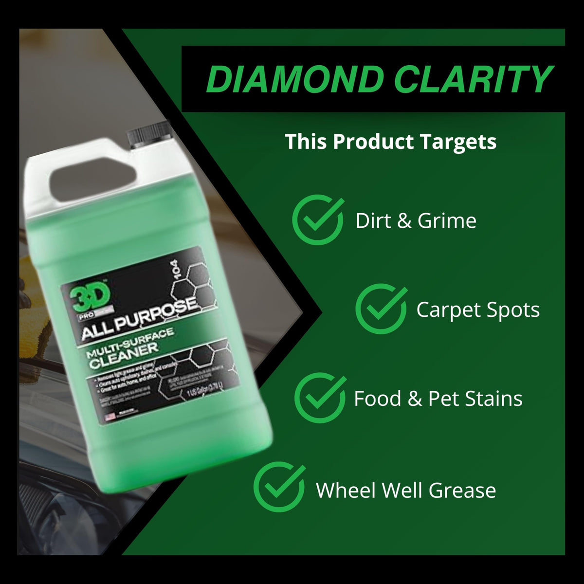 3D All Purpose Cleaner close-up texture highlighting enzyme-powered action