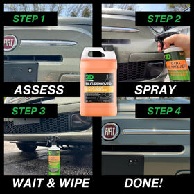 3D bug remover close-up spray texture demonstrating easy application and coverage