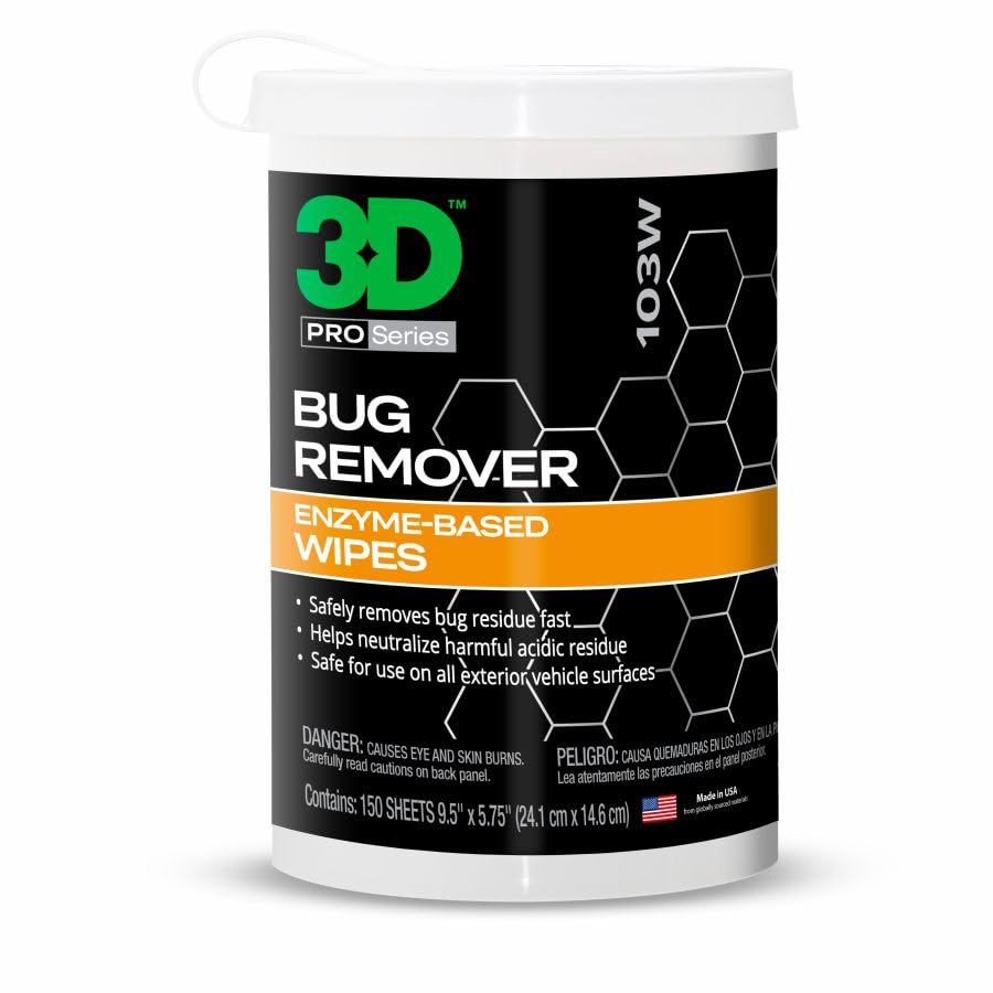3D bug remover front packaging showing product and wipe count for quick identification