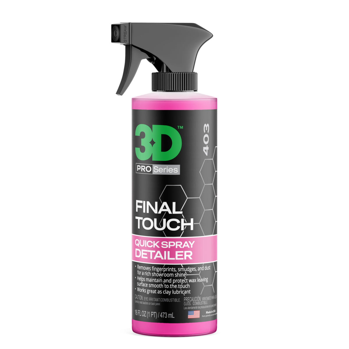 3D bottle front packaging showing label and 16oz size for quick identification and convenience