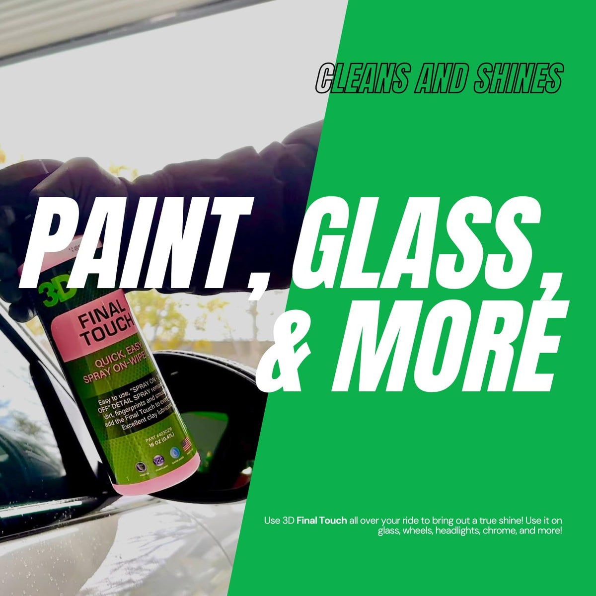 3D spray used as clay lubricant showing smooth glide and contaminant removal benefit