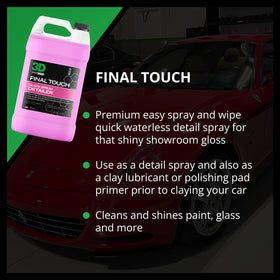 3D gallon next to spray bottle illustrating refill convenience