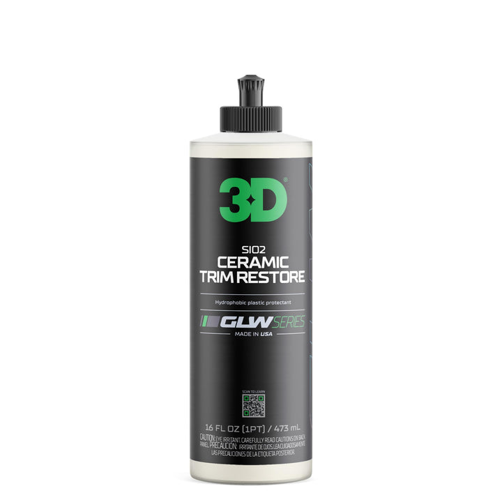 3D GLW front label showing product name and 16 oz size, clear branding benefit