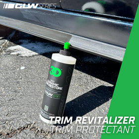 3D GLW on vehicle trim in outdoor lifestyle scene showing showroom shine benefit