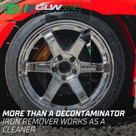 3D GLW purple bleed close-up showing active iron removal and visible performance