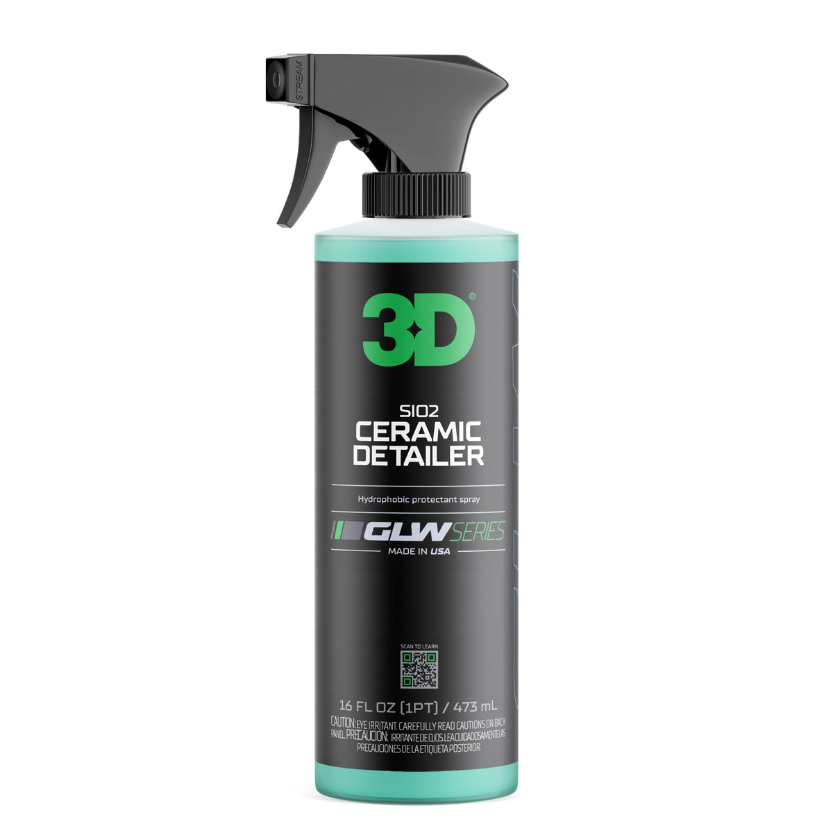 3D GLW Series front label showing product identity and benefits