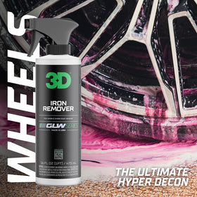 3D iron remover gallon in garage setup for professional detailing