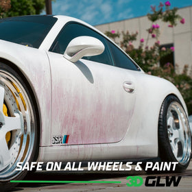 3D iron remover applied to painted panel for safe decontamination