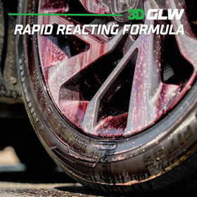 3D iron remover used during wheel detailing demonstrating quick results