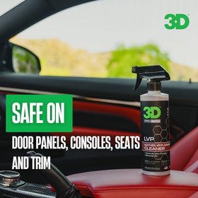3D LVP door panel spray application delivering streak-free finish