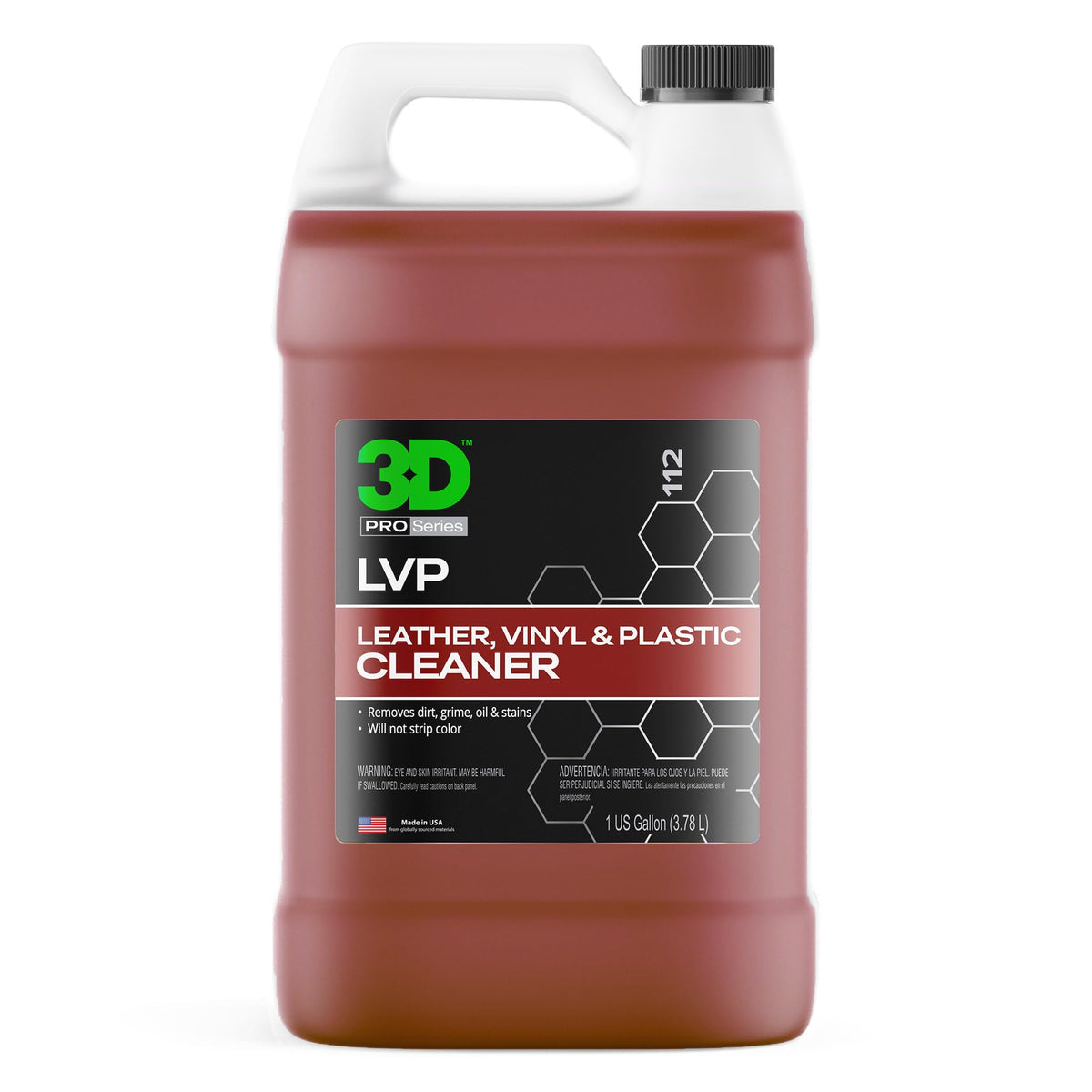 3D LVP gallon front label showing product and usage ease