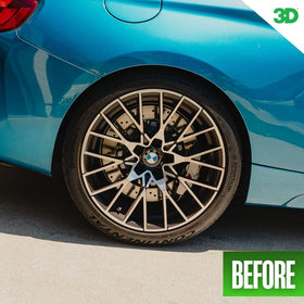 3D Magic Blue applied inside wheel well resisting water and dirt benefit