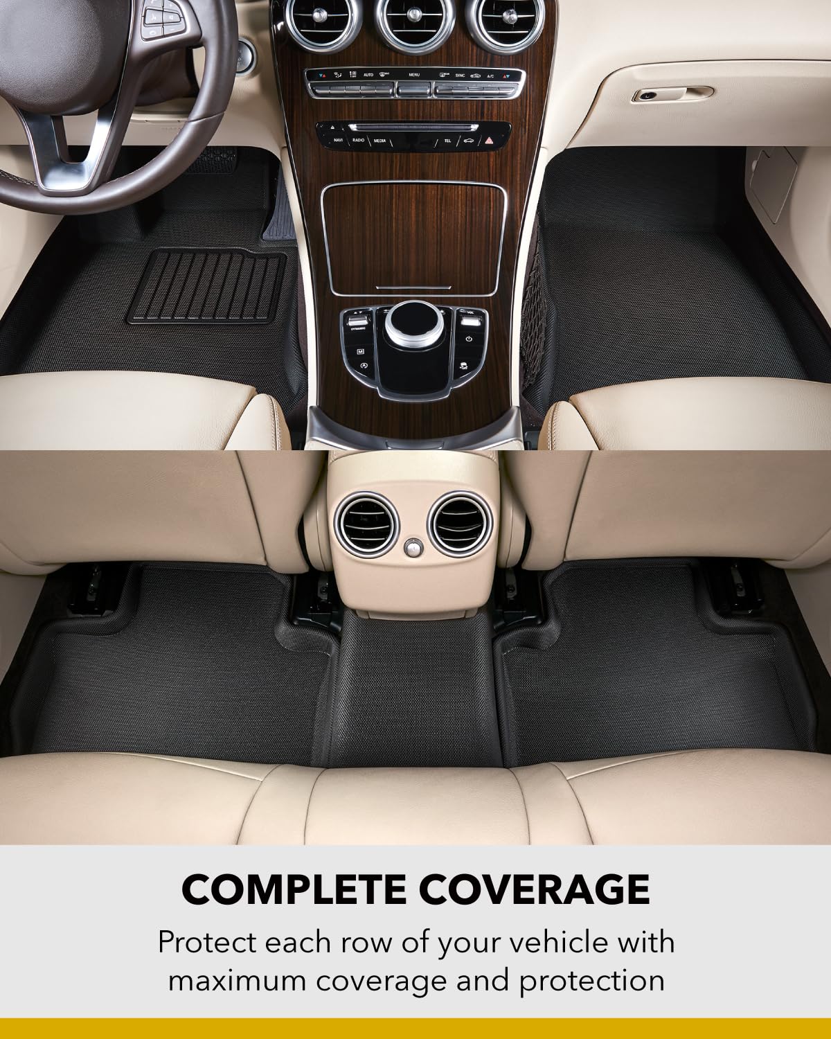 3D MAXpider passenger-side mat installed, resists water and debris inside cabin