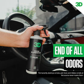 3D being applied inside a car interior to neutralize smoke and odors