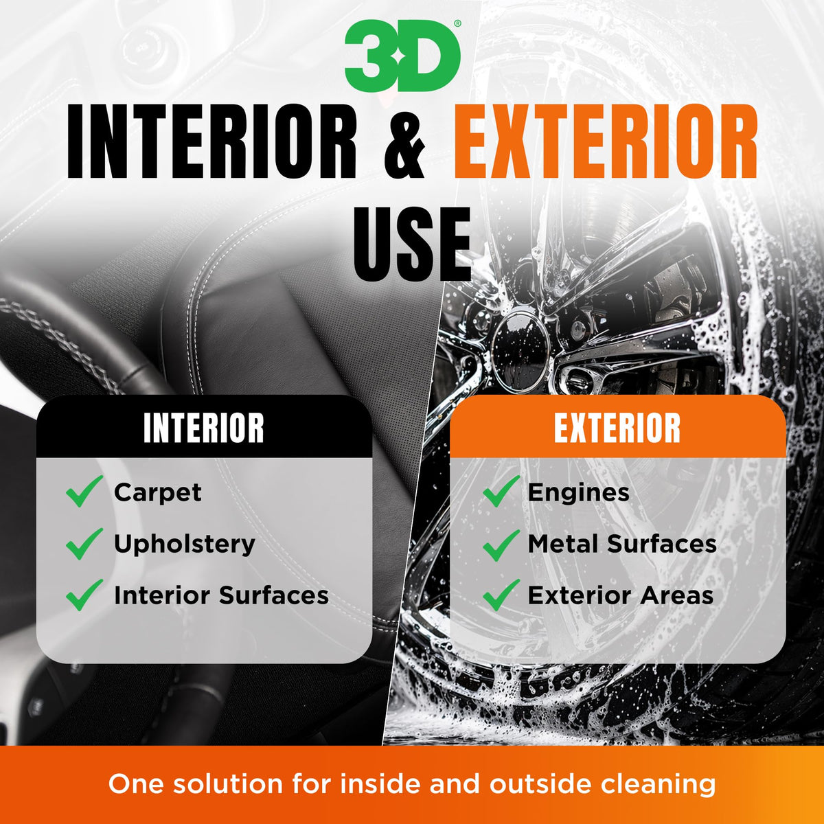 3D Orange Degreaser being used in an engine bay offering safe degreasing benefit