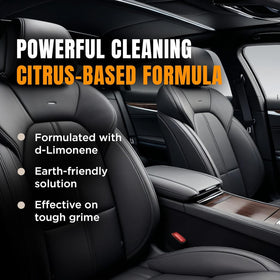 close-up of 3D orange degreaser texture showing citrus clarity and potency