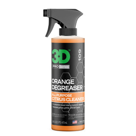 3D Orange Degreaser front label showing product name and citrus branding benefit