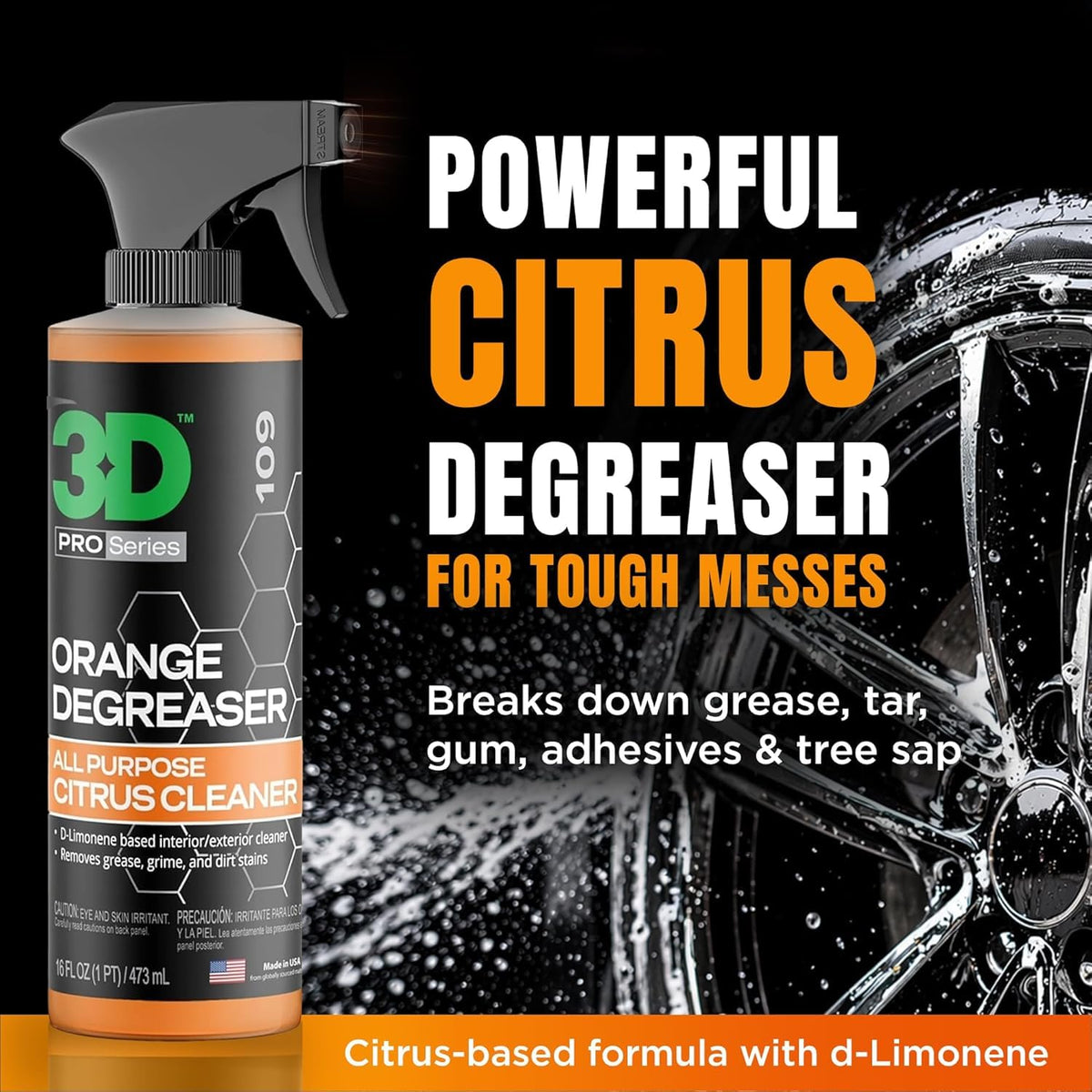 3D orange degreaser being poured from gallon to spray bottle for easy use