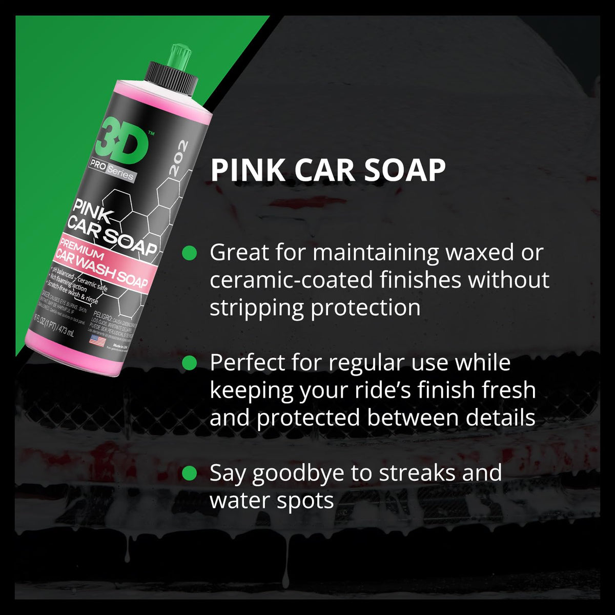 3D Pink Car Soap cherry-scent bubble representing pleasant fragrance