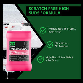 3D rinse water sheeting off paint showing streak-free finish