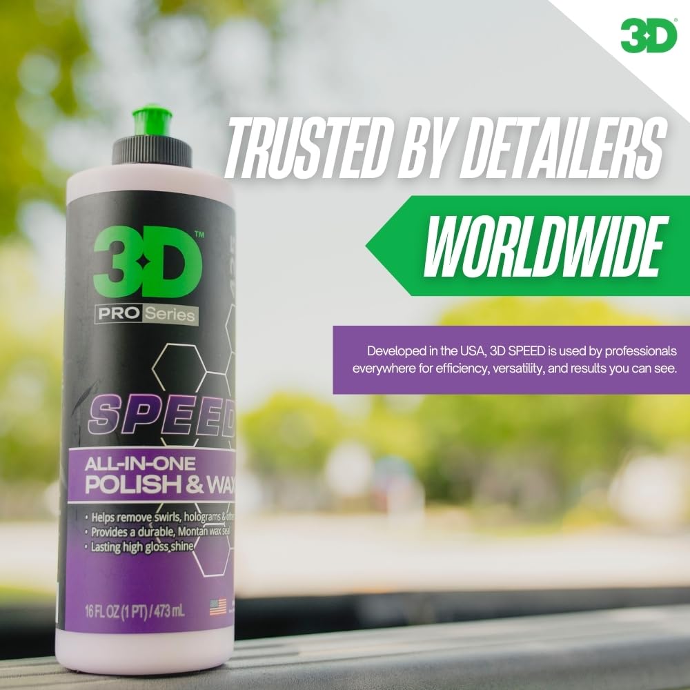 3D Speed being applied by hand on a microfiber pad delivering fast correction and shine
