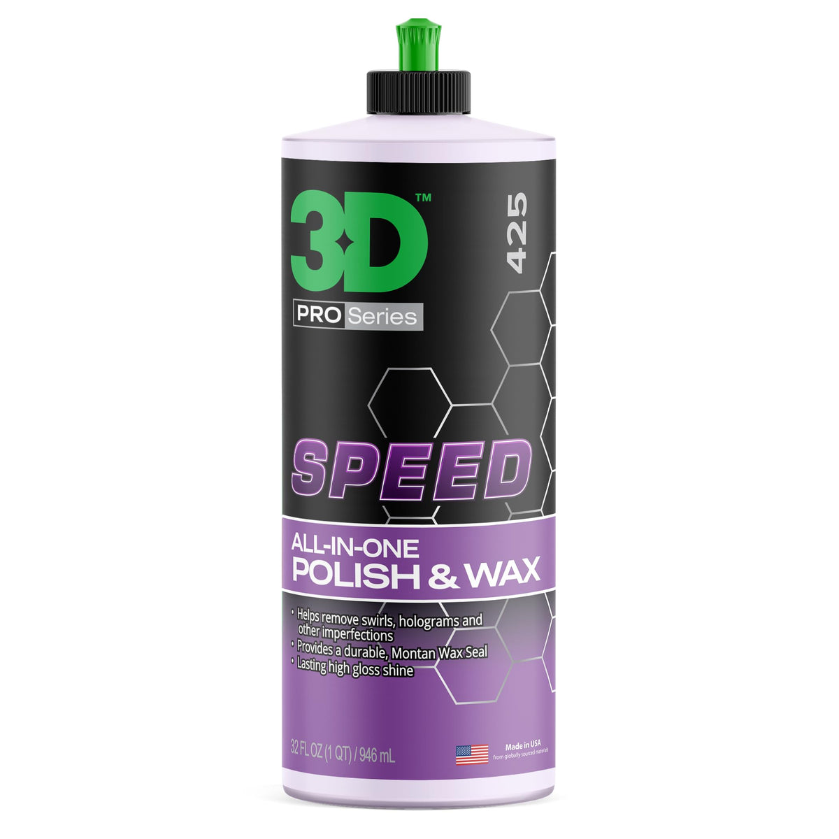 3D Speed front label 32oz showing product identity and benefits