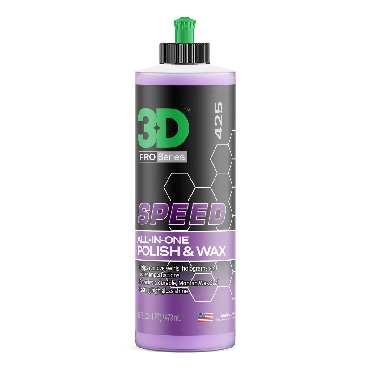 3D Speed front packaging showing bottle and readable label for quick identification and benefit