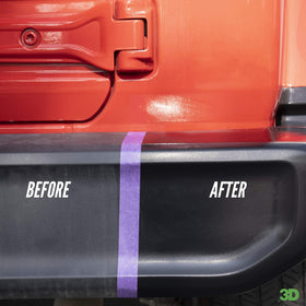 3D Trim Care used on vehicle exterior showing professional-looking trim renewal