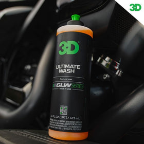 3D bottle staged in garage with detailing tools to show real-use context