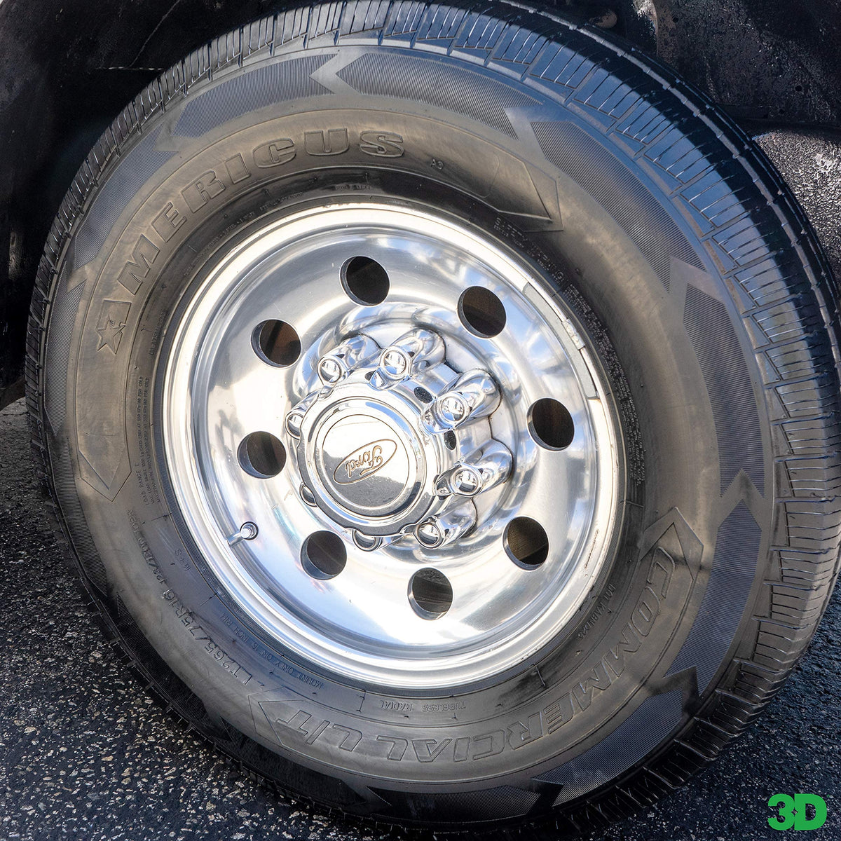 3D product label close-up highlighting water-based, no-sling features
