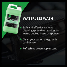 3D waterless gallon next to retail bottle showing value and coverage
