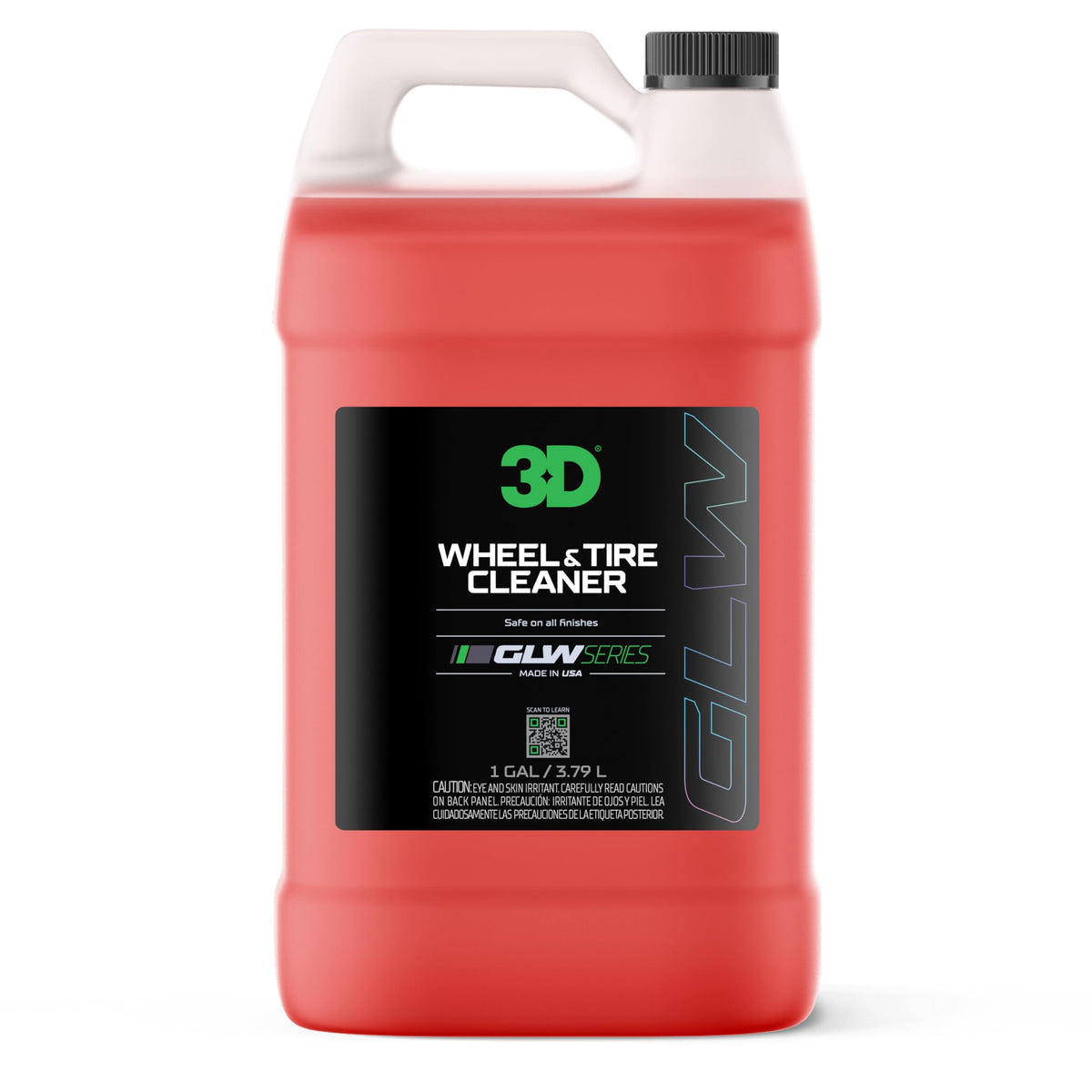 3D gallon bottle front label showing product identity and clear instructions