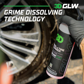 3D cleaner restoring tire sidewall blackness for improved appearance