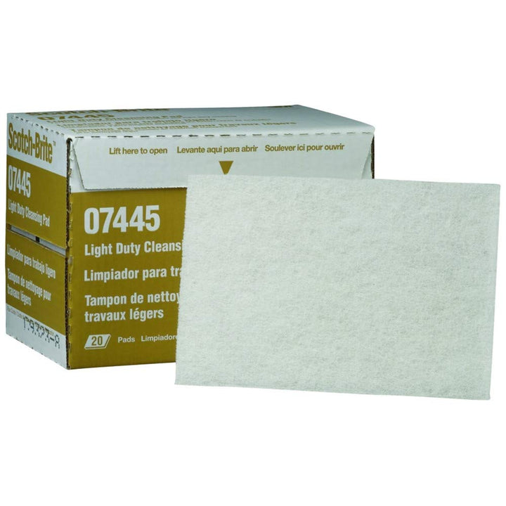 3M 07445 cleansing pad front view showing texture and fine grit for smooth finishing