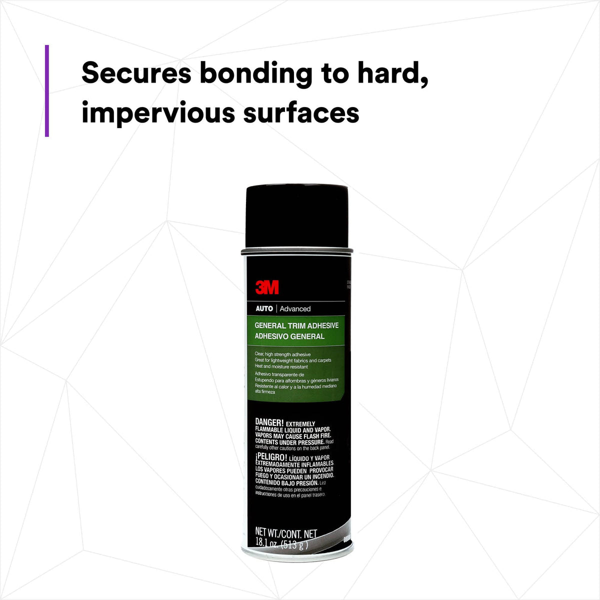 3M 08088 bonded trim detail showing secure adhesion benefit