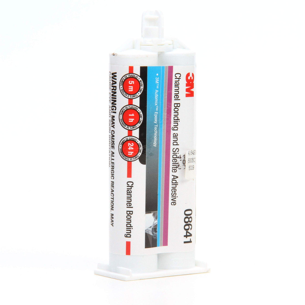3M 08641 cartridge close-up showing dual-chamber epoxy and dispensing ports