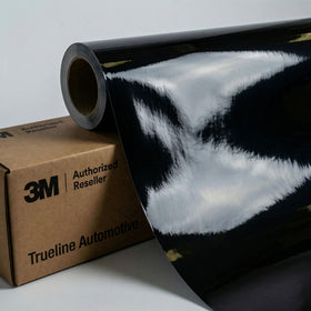 TRUE LINE Automotive 3M gloss black front panel shows sleek mirror-like finish