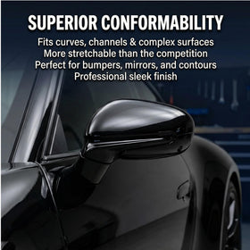 TRUE LINE Automotive 3M gloss black applied on car detail shows professional upgrade benefit