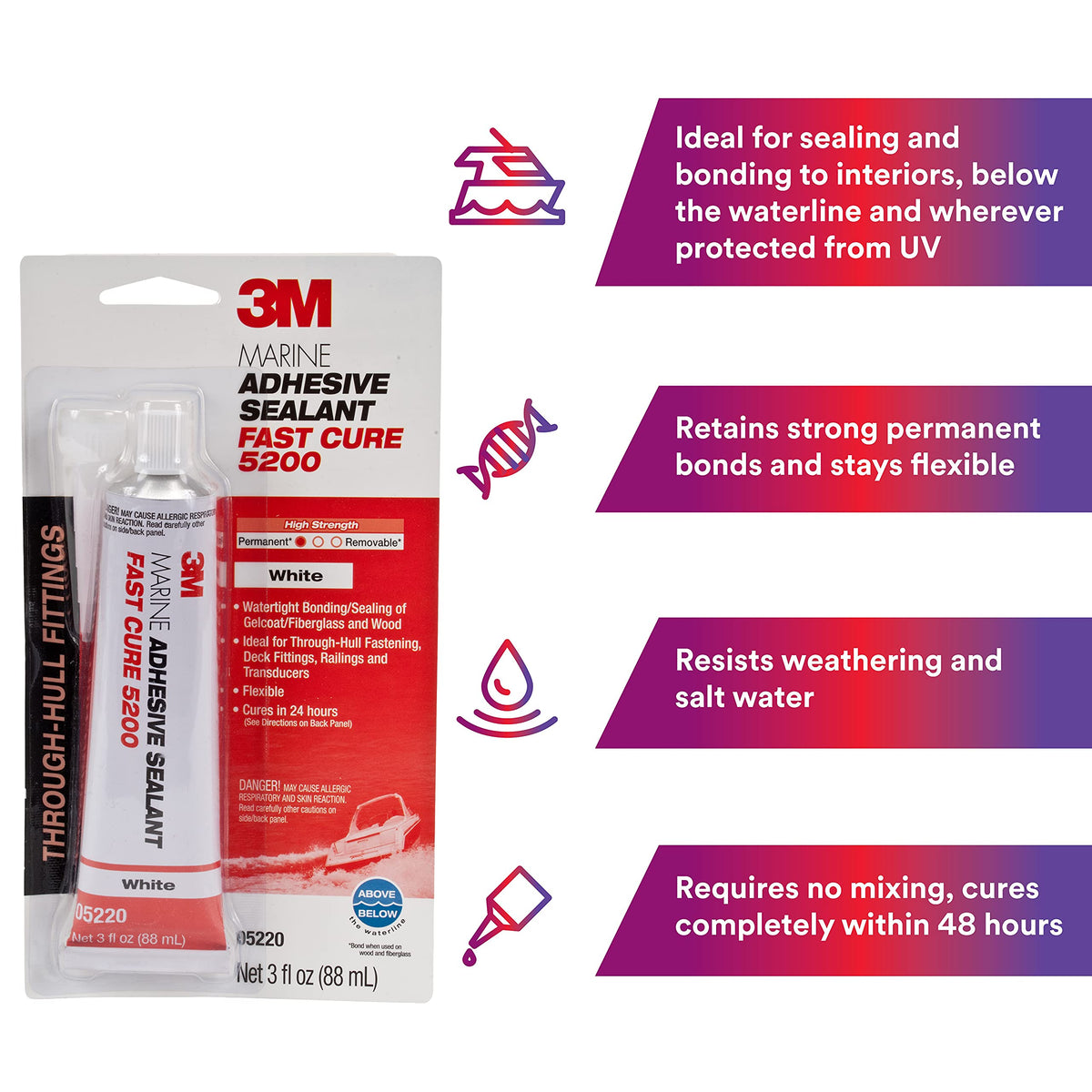 3M 5200 Fast Cure nozzle close-up for precise dispensing and reduced waste