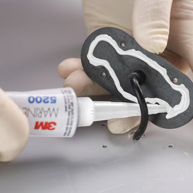3M 5200 Fast Cure used on transom repair illustrating strong structural adhesion
