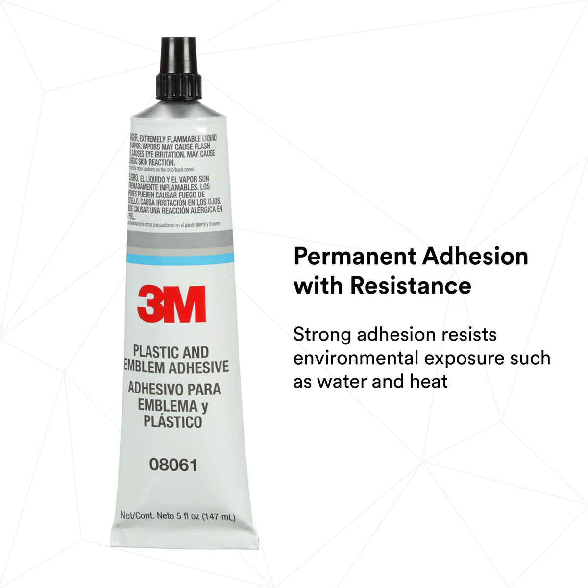 3M 08061 bonding an automotive emblem demonstrating strong exterior hold