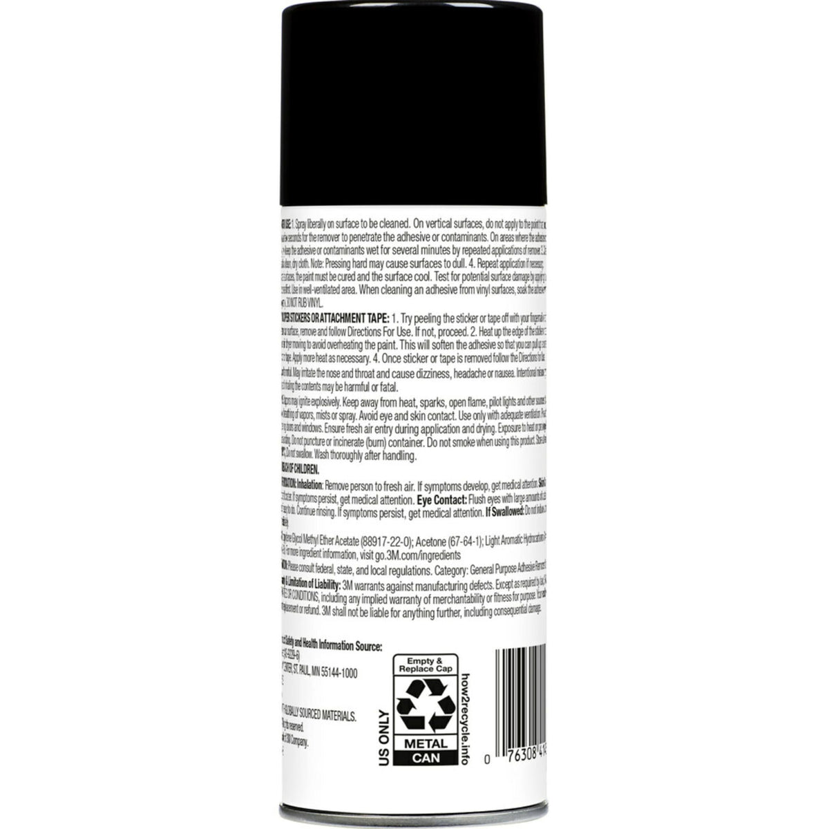 3M close-up label with instructions and safety details for confident use