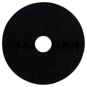 3M black stripper pad front view showing pad and case, durable cleaning result