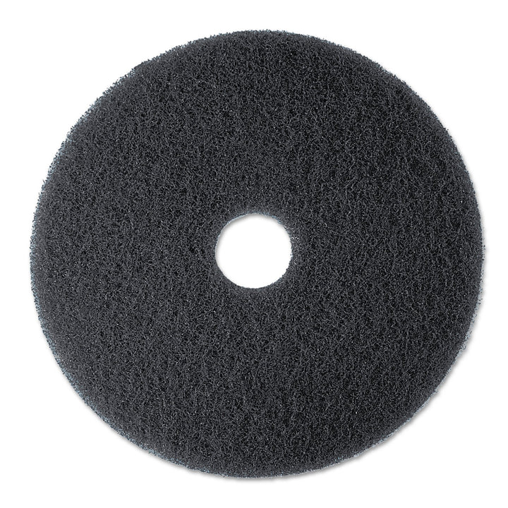 3M Black Stripper Pad front packaging showing case of five for efficient stocking